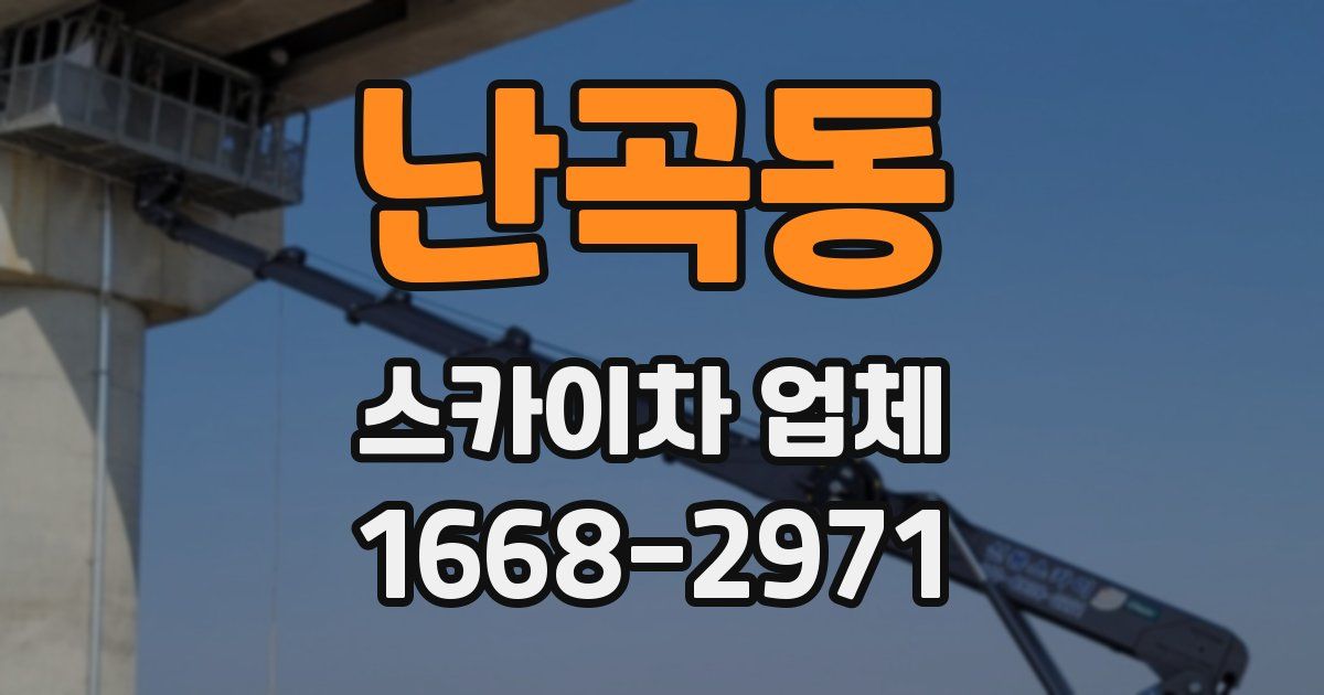 난곡동 스카이차 업체