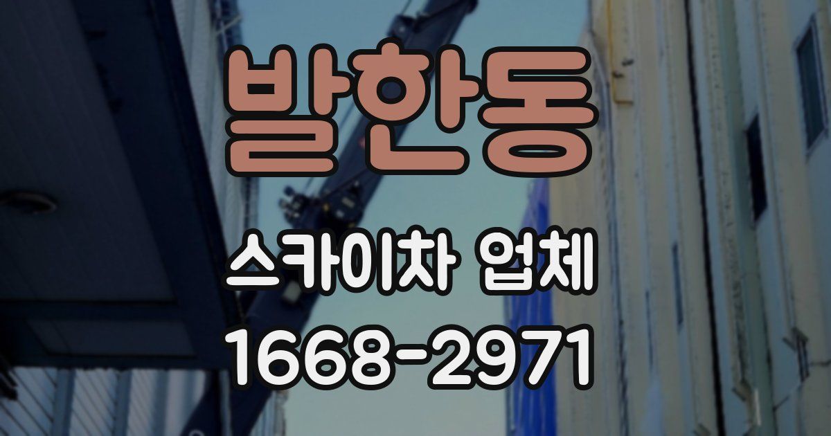 발한동 스카이차 업체