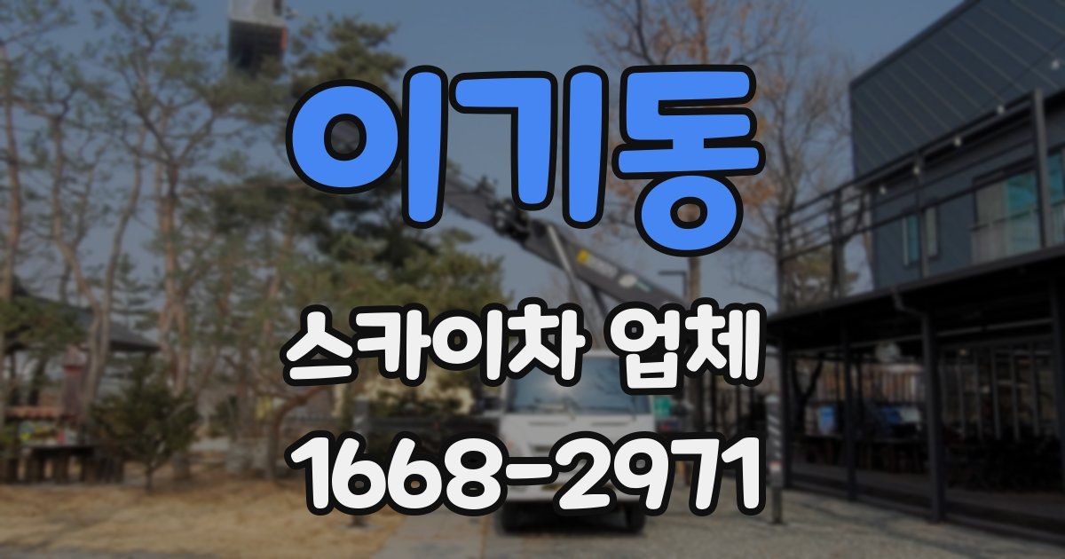 이기동 스카이차 업체