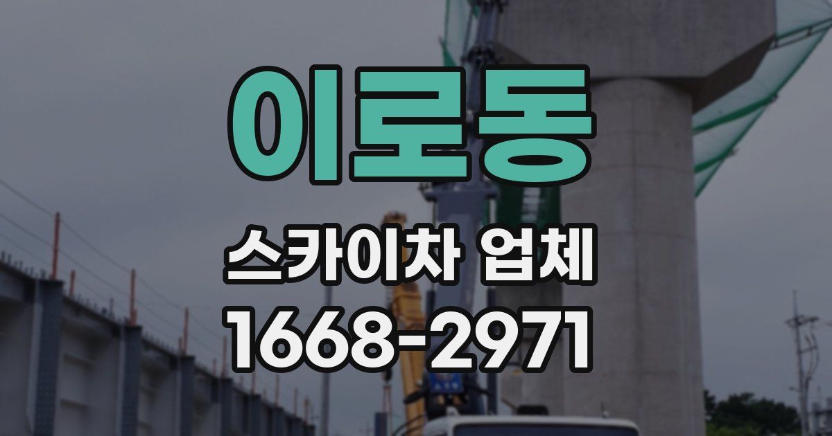 이로동 스카이차 업체