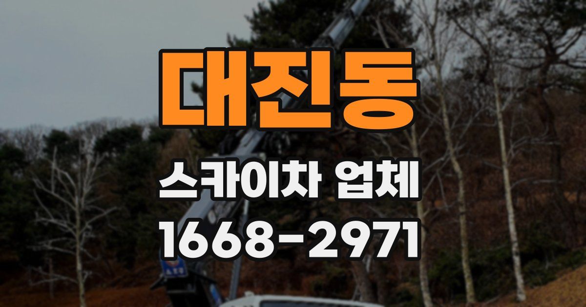 대진동 스카이차 업체
