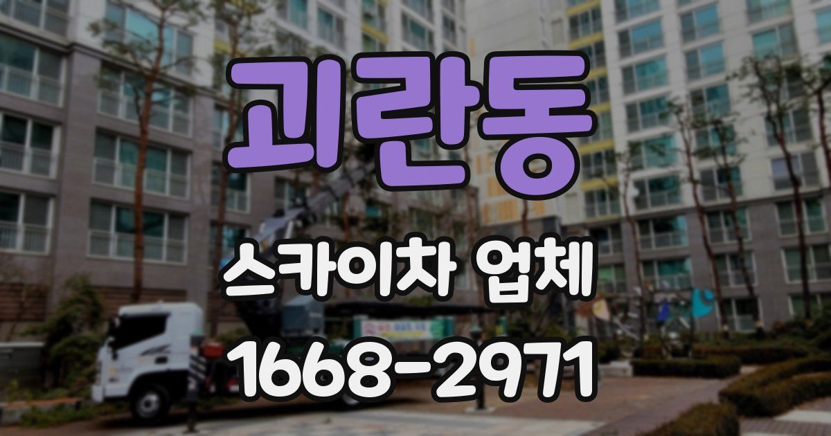괴란동 스카이차 업체