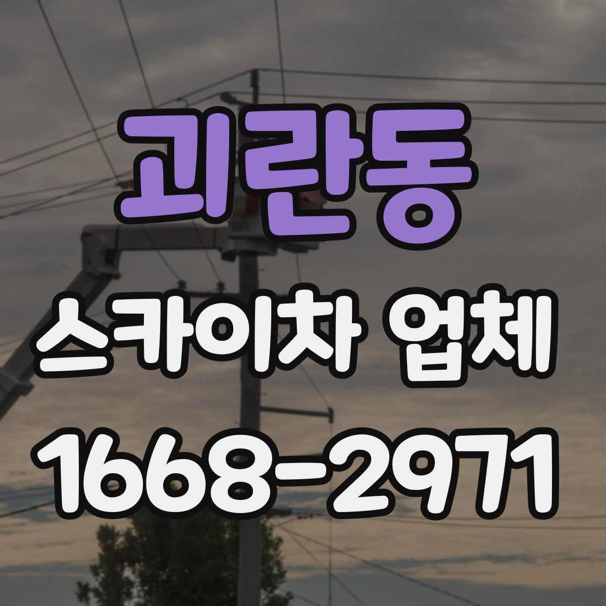 괴란동 스카이차 업체