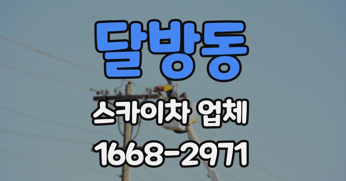 달방동 스카이차 업체