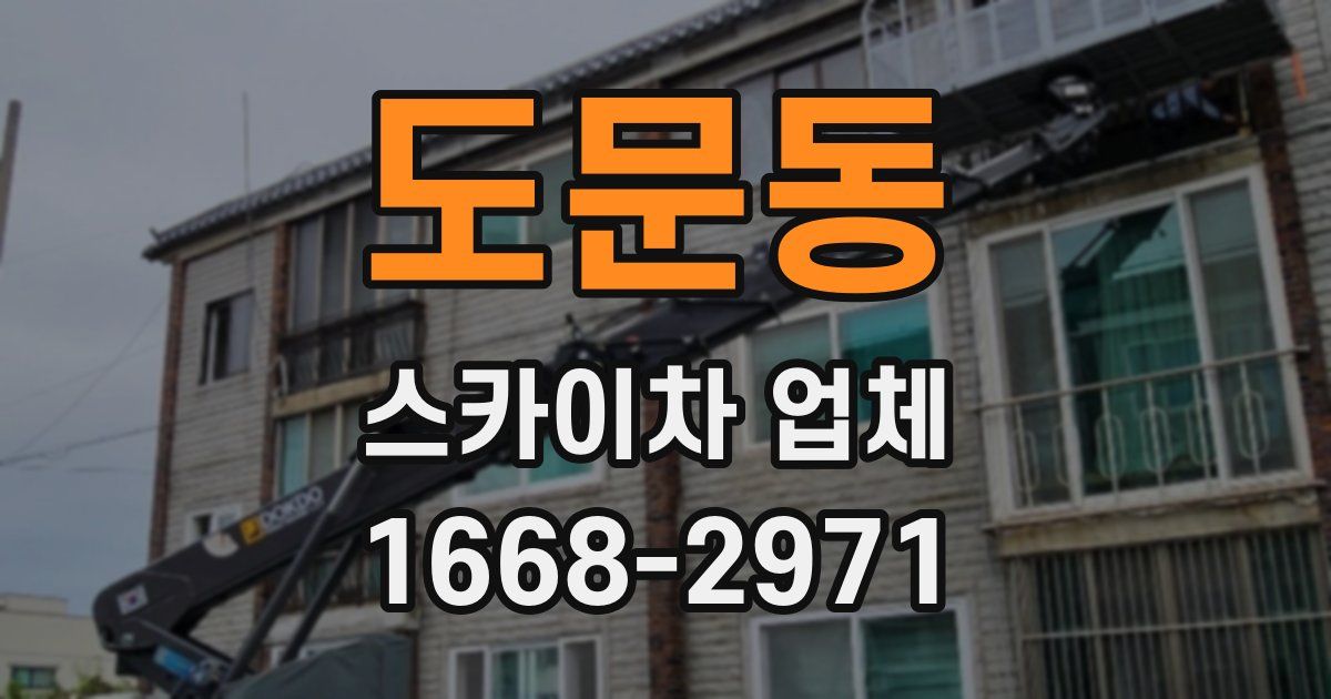 도문동 스카이차 업체