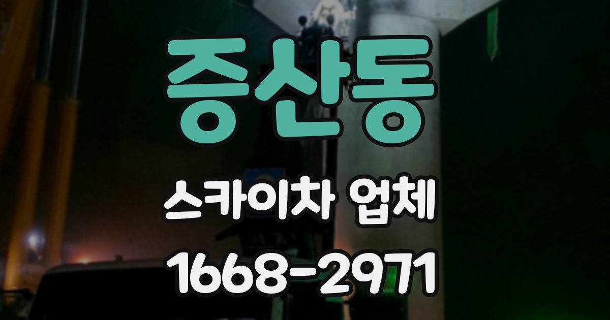 증산동 스카이차 업체