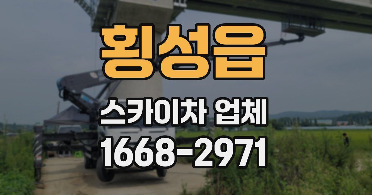 횡성읍 스카이차 업체