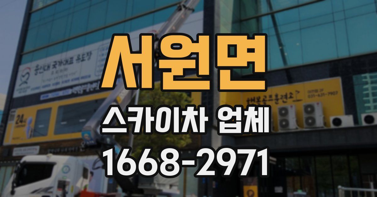 서원면 스카이차 업체
