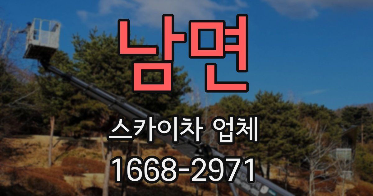 남면 스카이차 업체