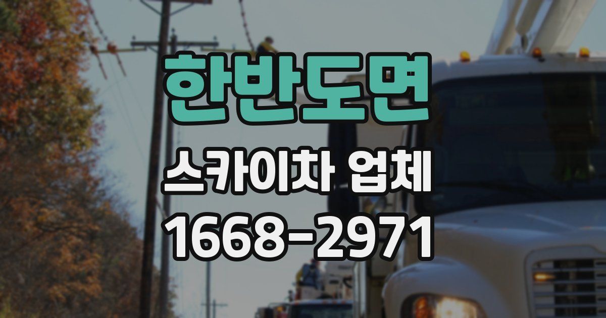 한반도면 스카이차 업체