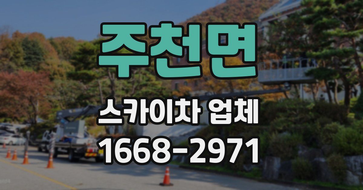 주천면 스카이차 업체