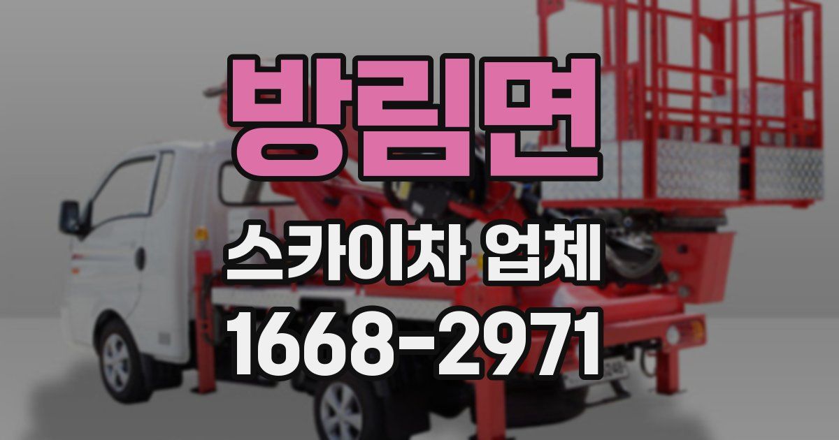 방림면 스카이차 업체