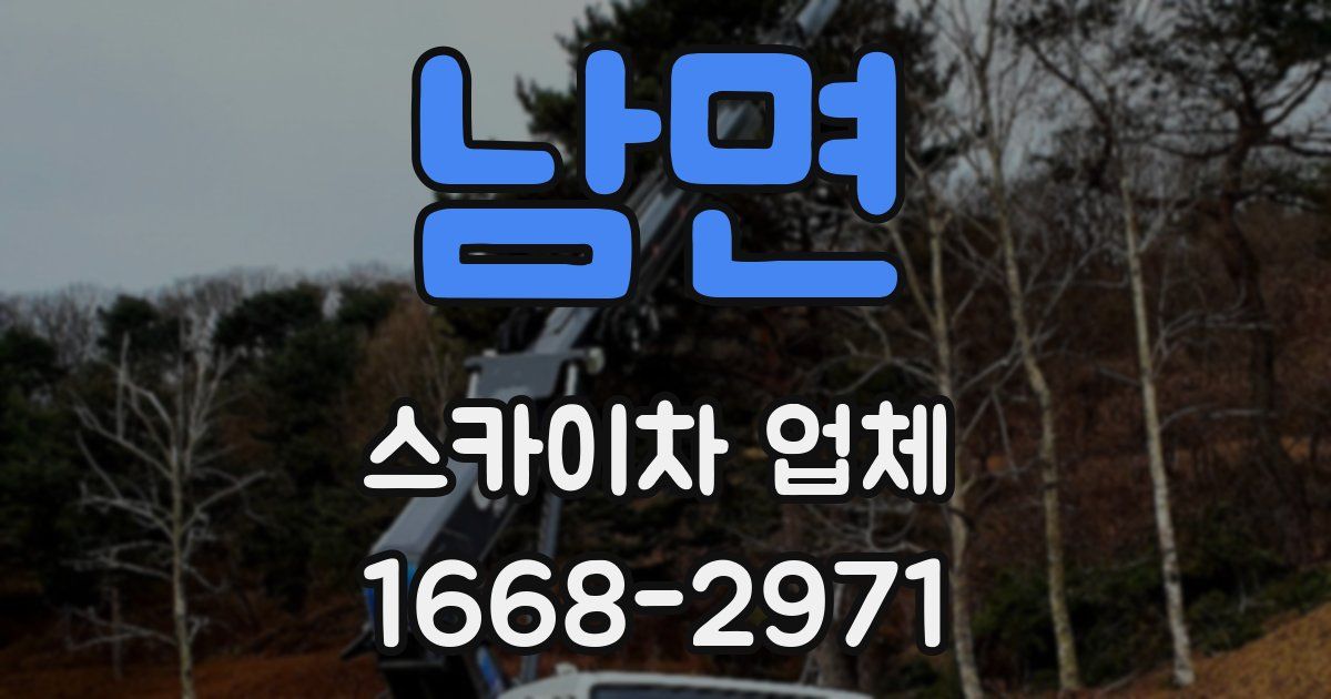 남면 스카이차 업체