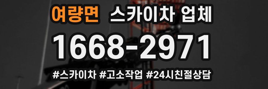 여량면 스카이차 업체