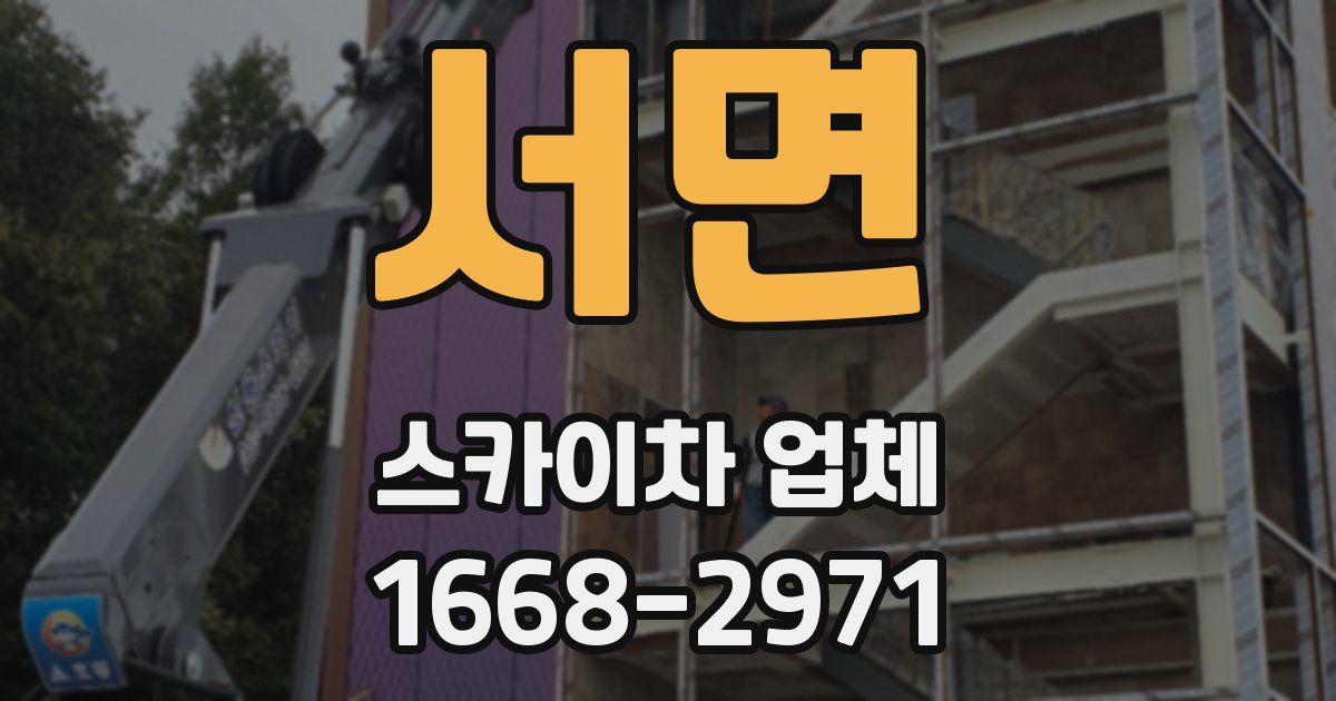 서면 스카이차 업체