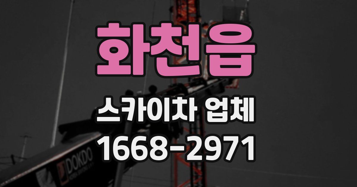 화천읍 스카이차 업체