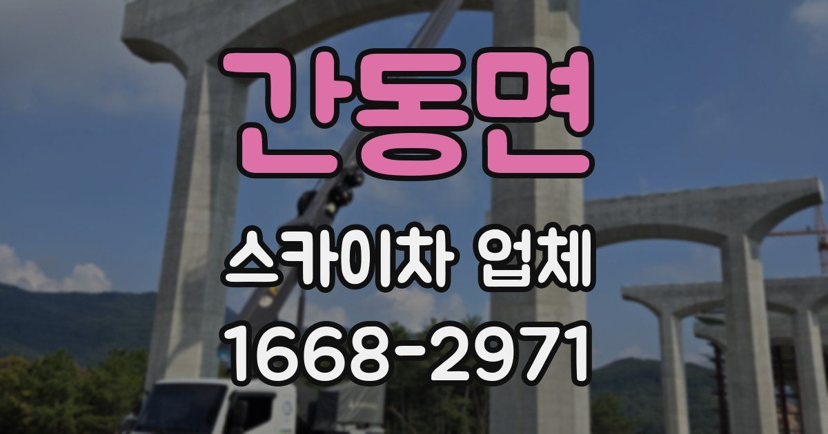 간동면 스카이차 업체