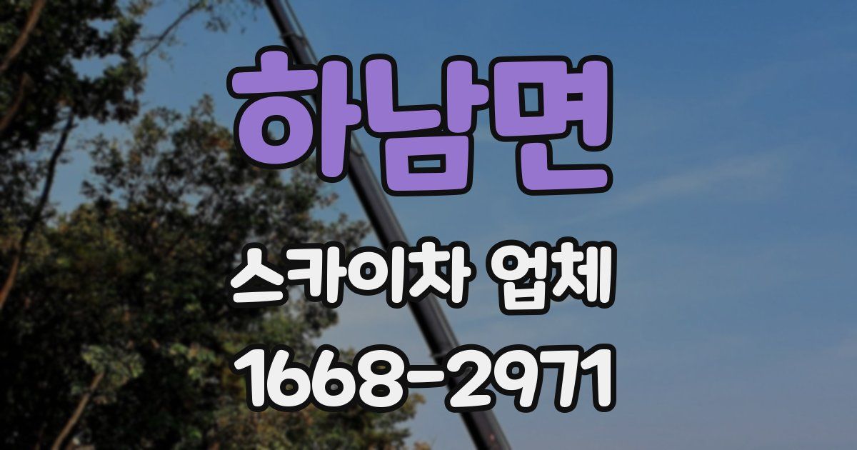 하남면 스카이차 업체