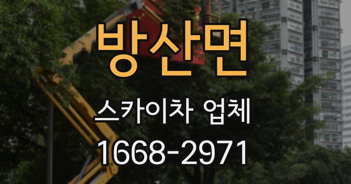 방산면 스카이차 업체