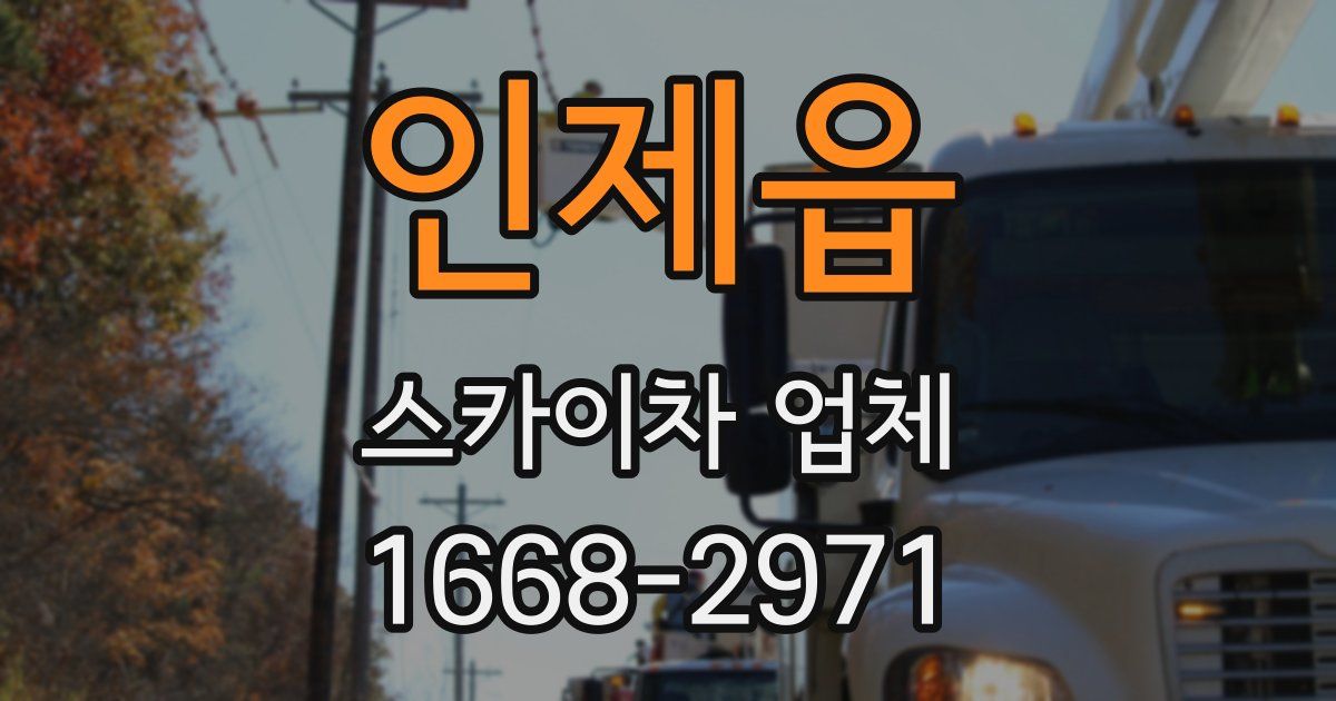 인제읍 스카이차 업체