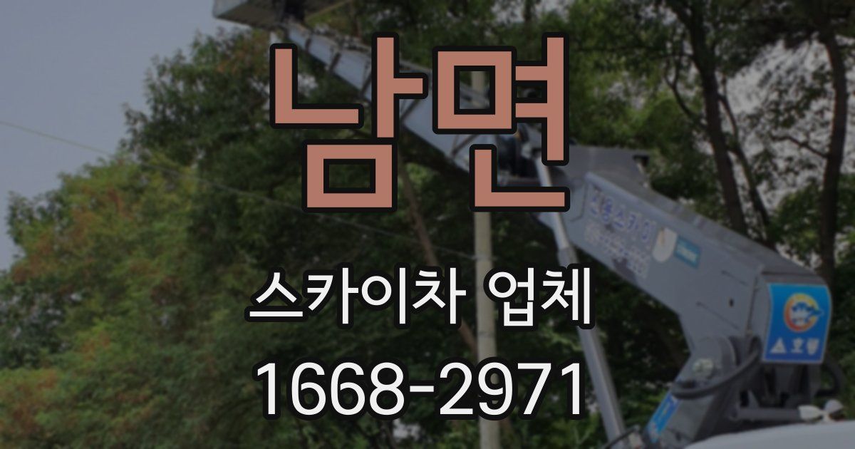 남면 스카이차 업체