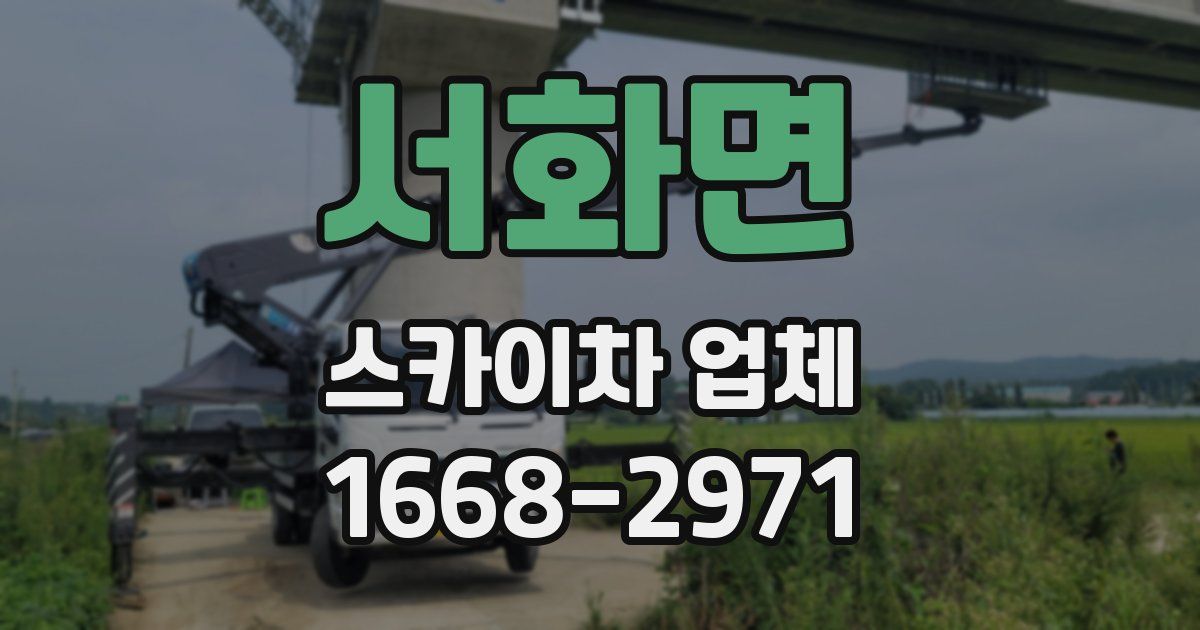 서화면 스카이차 업체