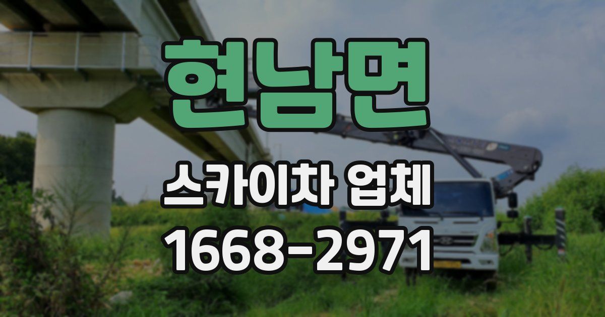 현남면 스카이차 업체