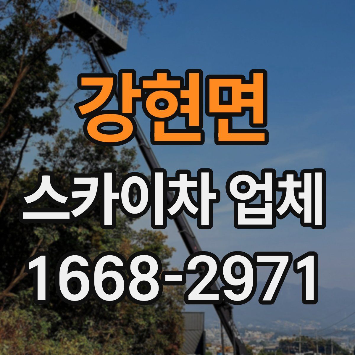 강현면 스카이차 업체