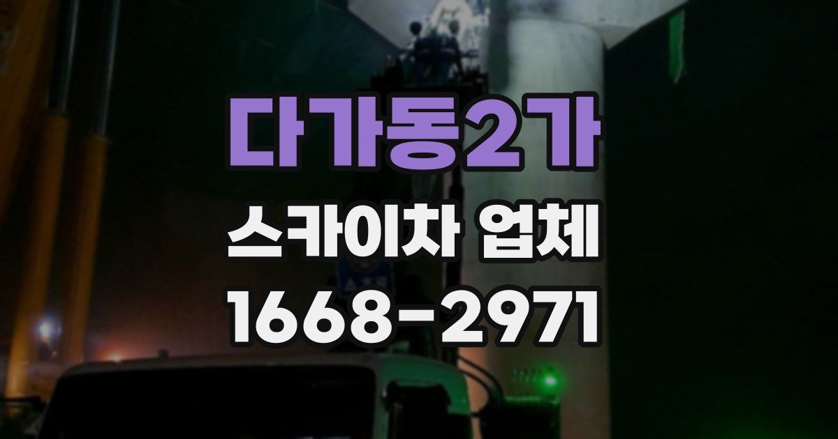 다가동2가 스카이차 업체