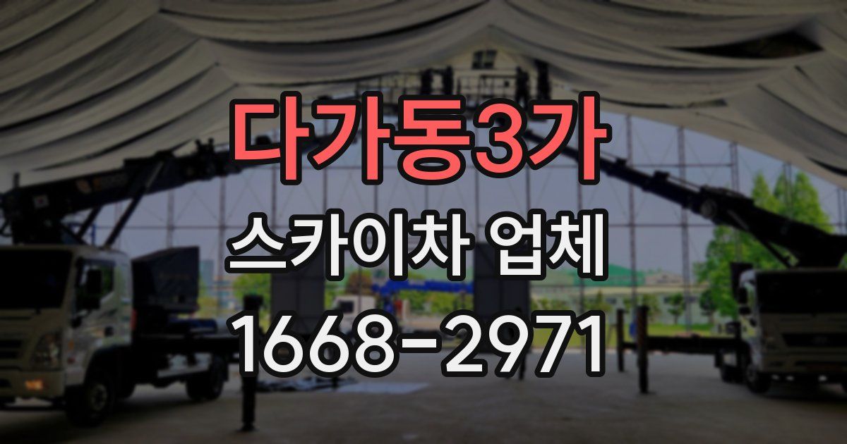다가동3가 스카이차 업체
