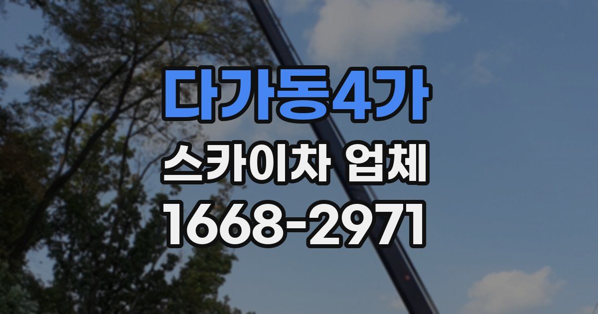 다가동4가 스카이차 업체