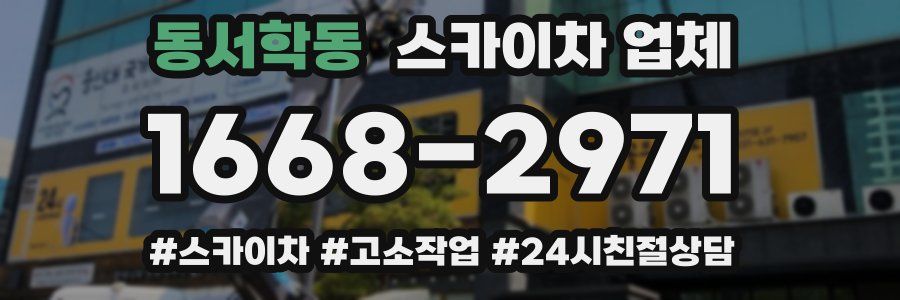 동서학동 스카이차 업체