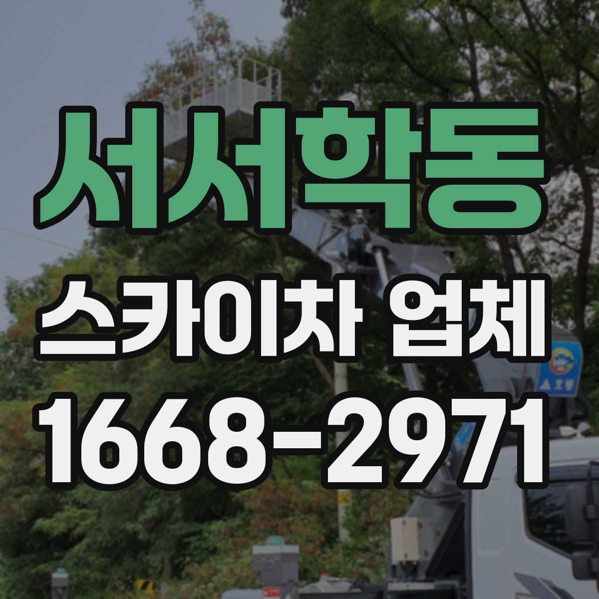 서서학동 스카이차 업체