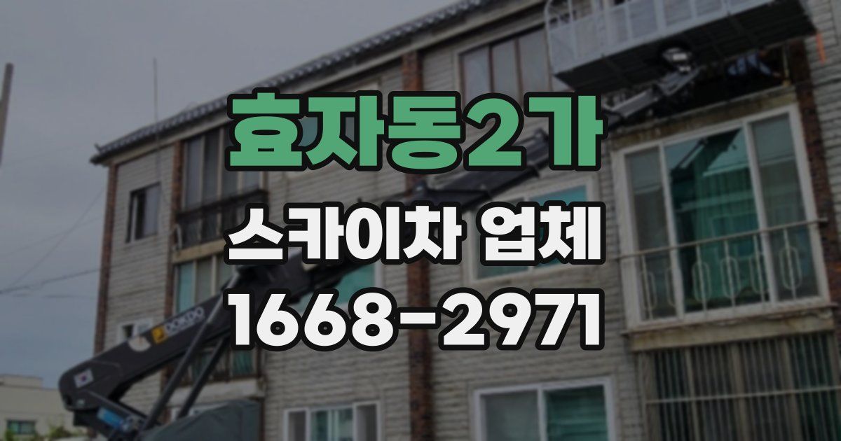 효자동2가 스카이차 업체