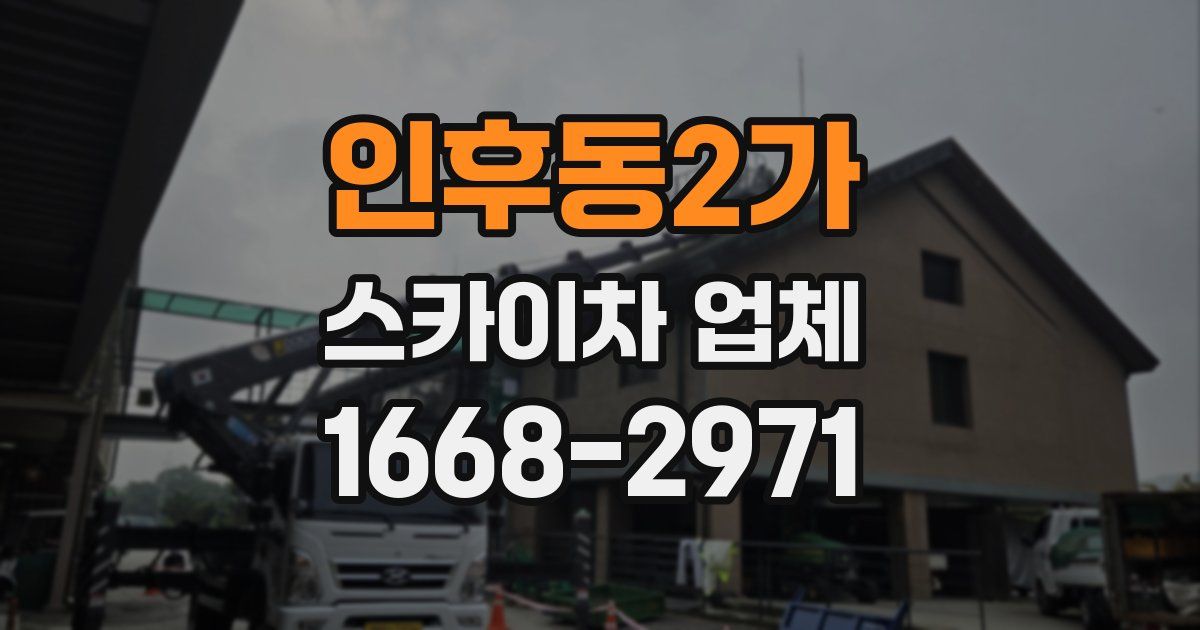 인후동2가 스카이차 업체