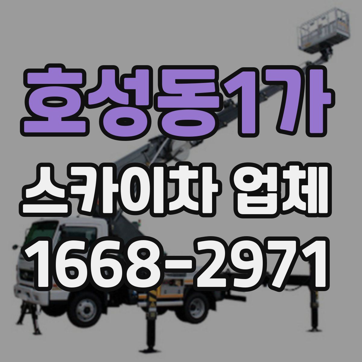 호성동1가 스카이차 업체
