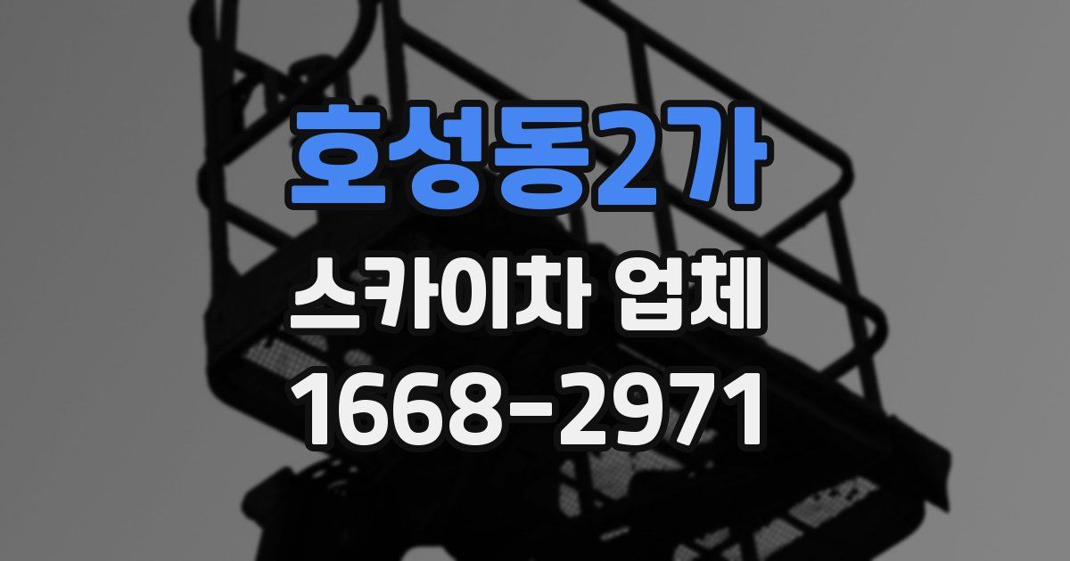 호성동2가 스카이차 업체