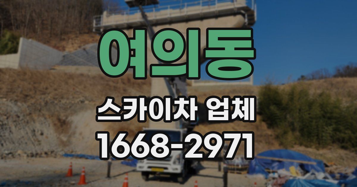 여의동 스카이차 업체