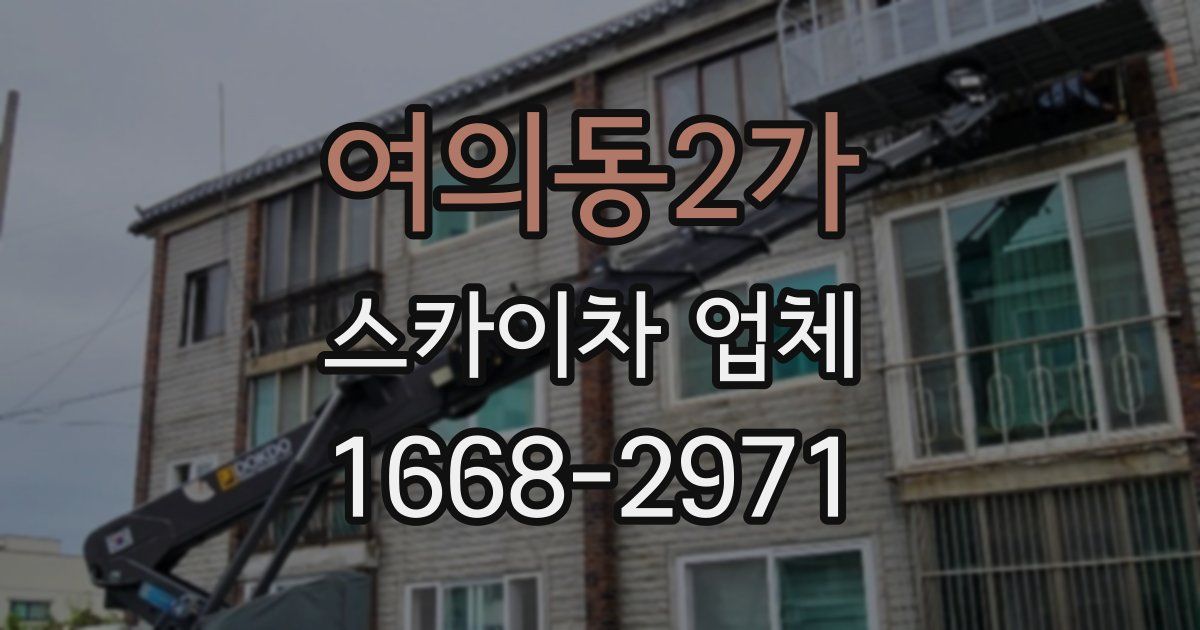 여의동2가 스카이차 업체