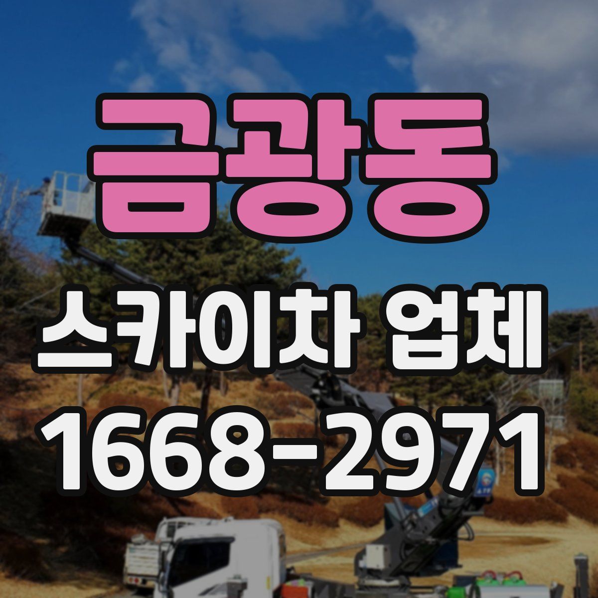 금광동 스카이차 업체