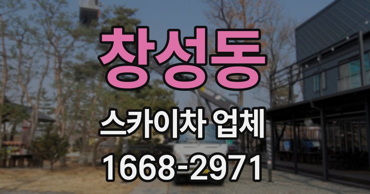 창성동 스카이차 업체