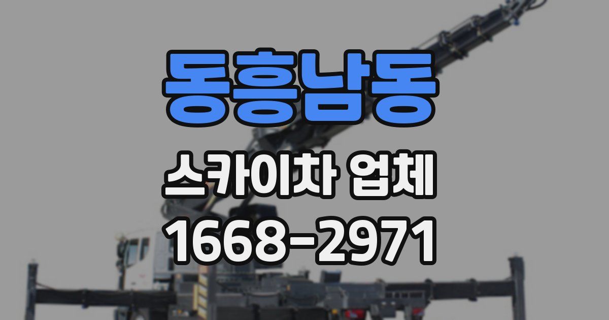 동흥남동 스카이차 업체