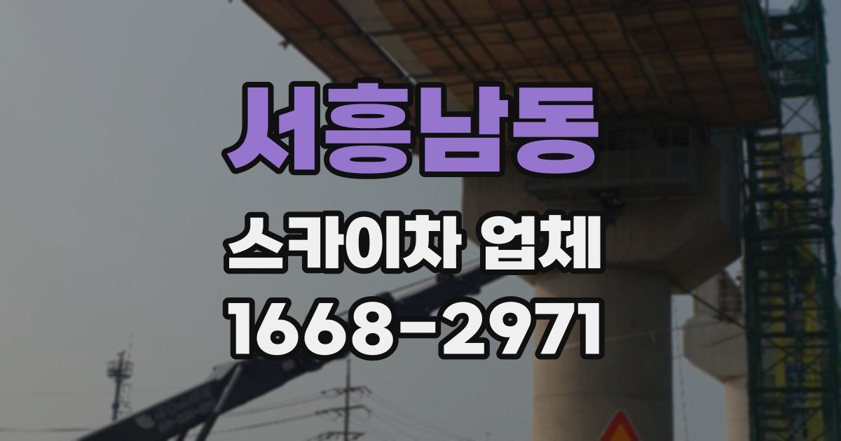 서흥남동 스카이차 업체