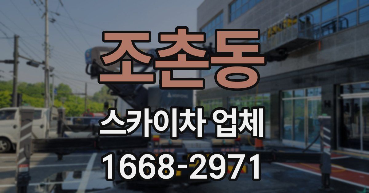 조촌동 스카이차 업체