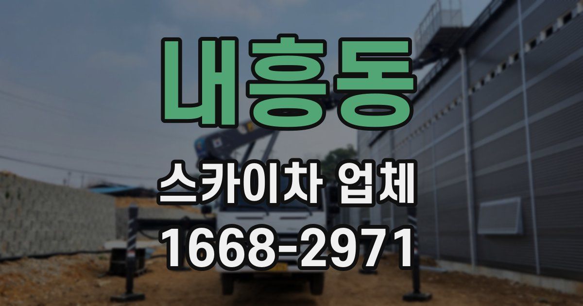 내흥동 스카이차 업체
