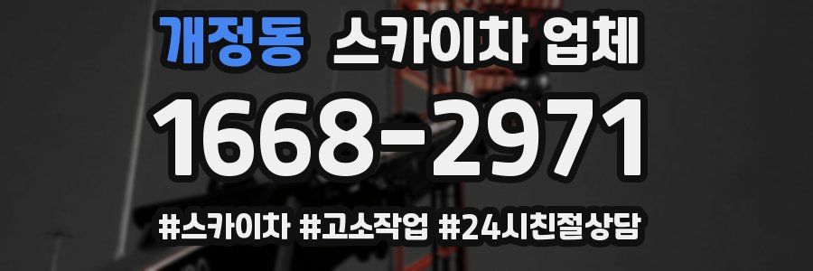 개정동 스카이차 업체