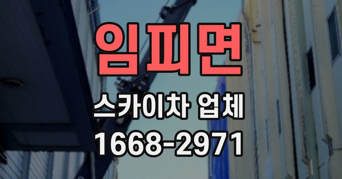임피면 스카이차 업체