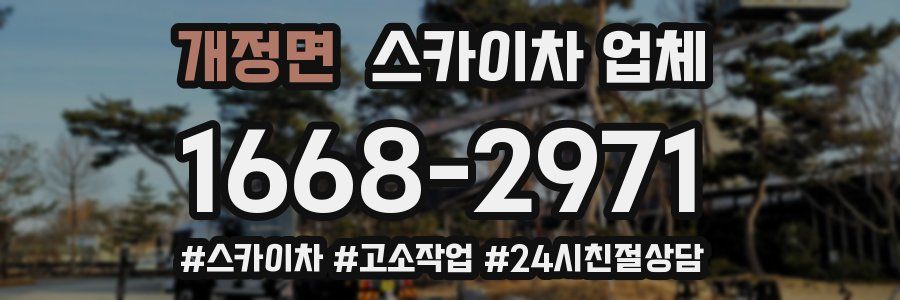 개정면 스카이차 업체