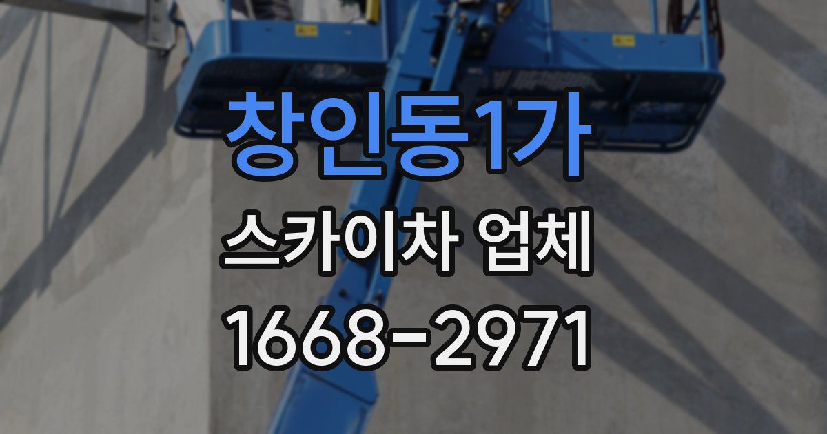 창인동1가 스카이차 업체