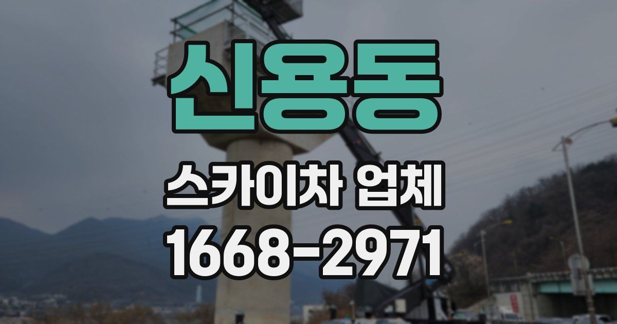 신용동 스카이차 업체
